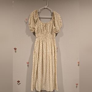 (Shop DALH)Storia Cream Floral Midi Dress